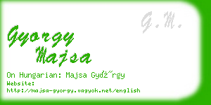 gyorgy majsa business card